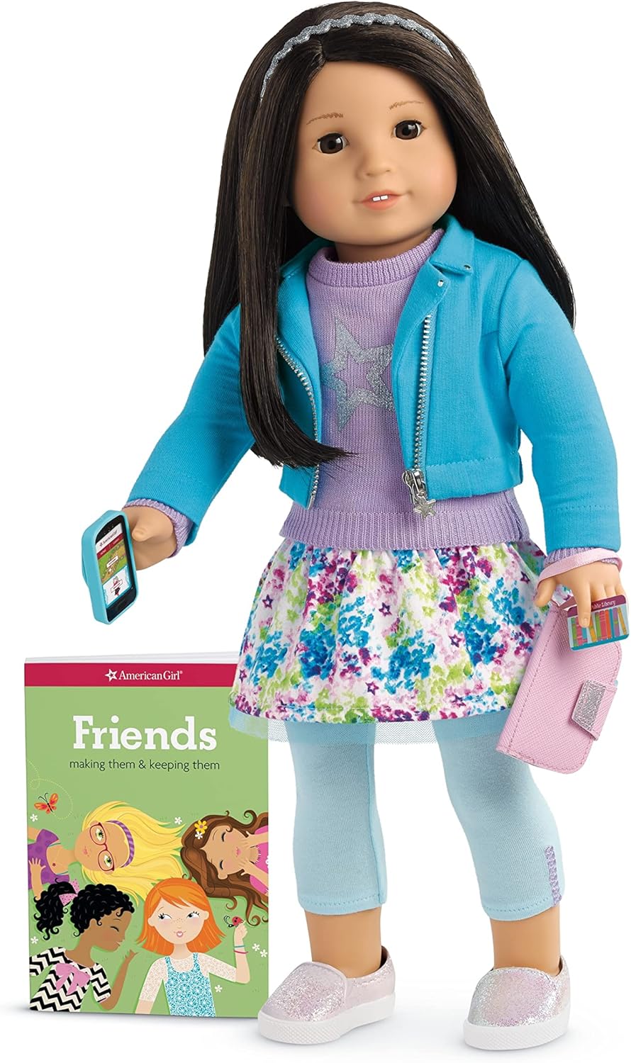American Girl Truly Me 18-inch Doll #64 with Brown Eyes, Black Hair, and Light Skin with Neutral Undertones, For Ages 6+