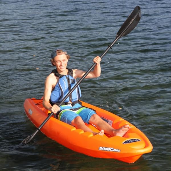 Pelican - Sonic 80X Youth Kayak - Sit-on-Top - Recreational Kayak - 8ft