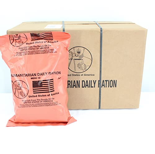 Ready to Eat Emergency Meal Kits - Humanitarian Daily Ration MRE Meals - Long Shelf Life Emergency Food Supply for Survival, Camping, and Emergency Preparedness