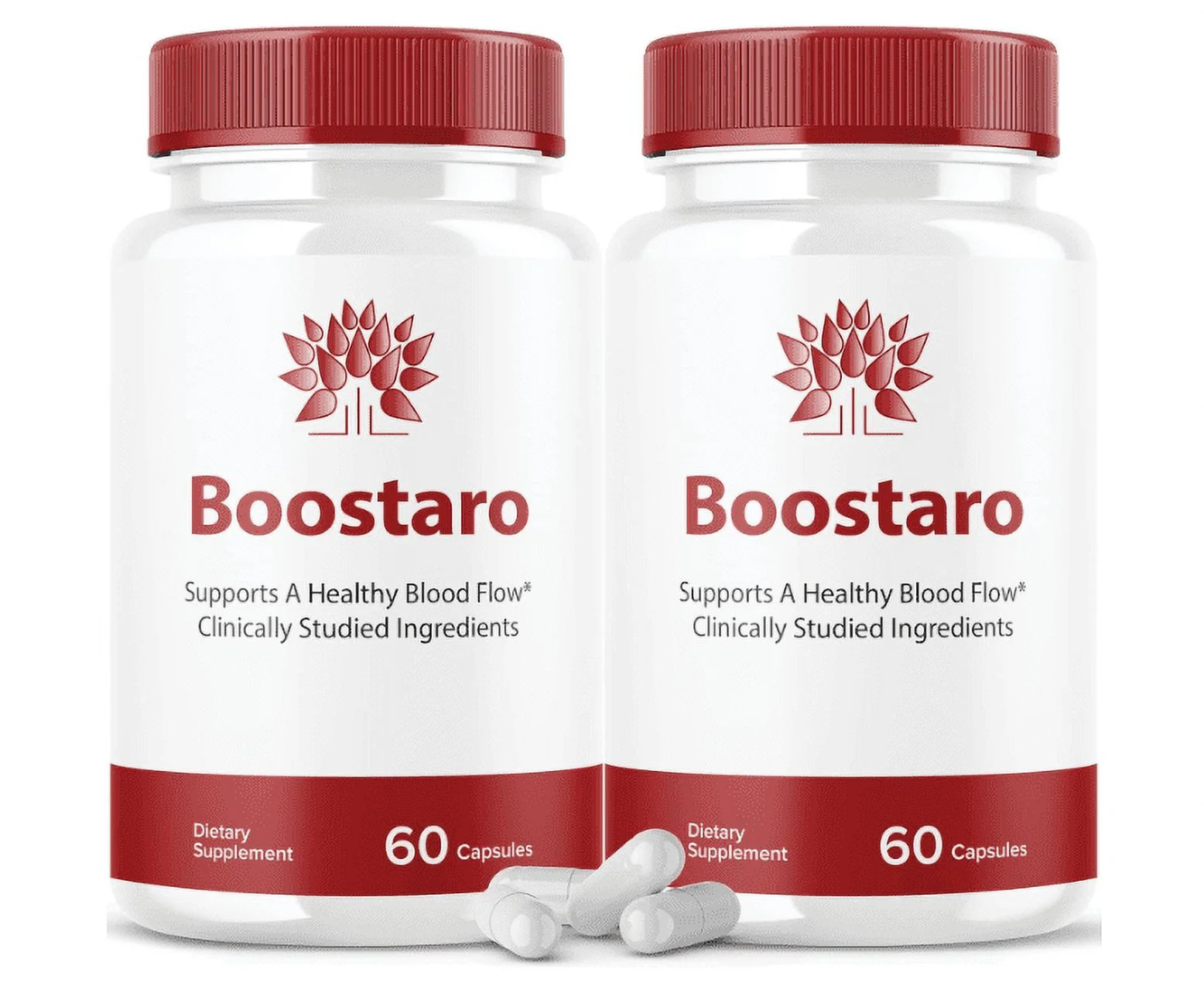 (2 Pack) Boostaro Pills Official Formula Boostaro Supplement Capsules Extra Strength Healthy Blood Flow (120 Capsules)