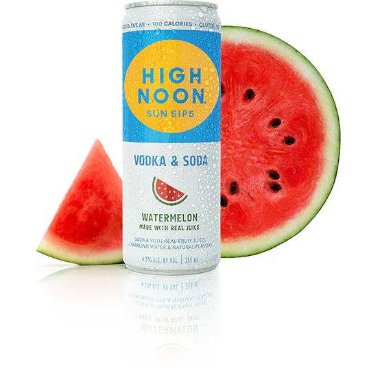 High Noon Sun Sips Watermelon Vodka & Soda Hard Seltzer 4pk - Nestor Liquor