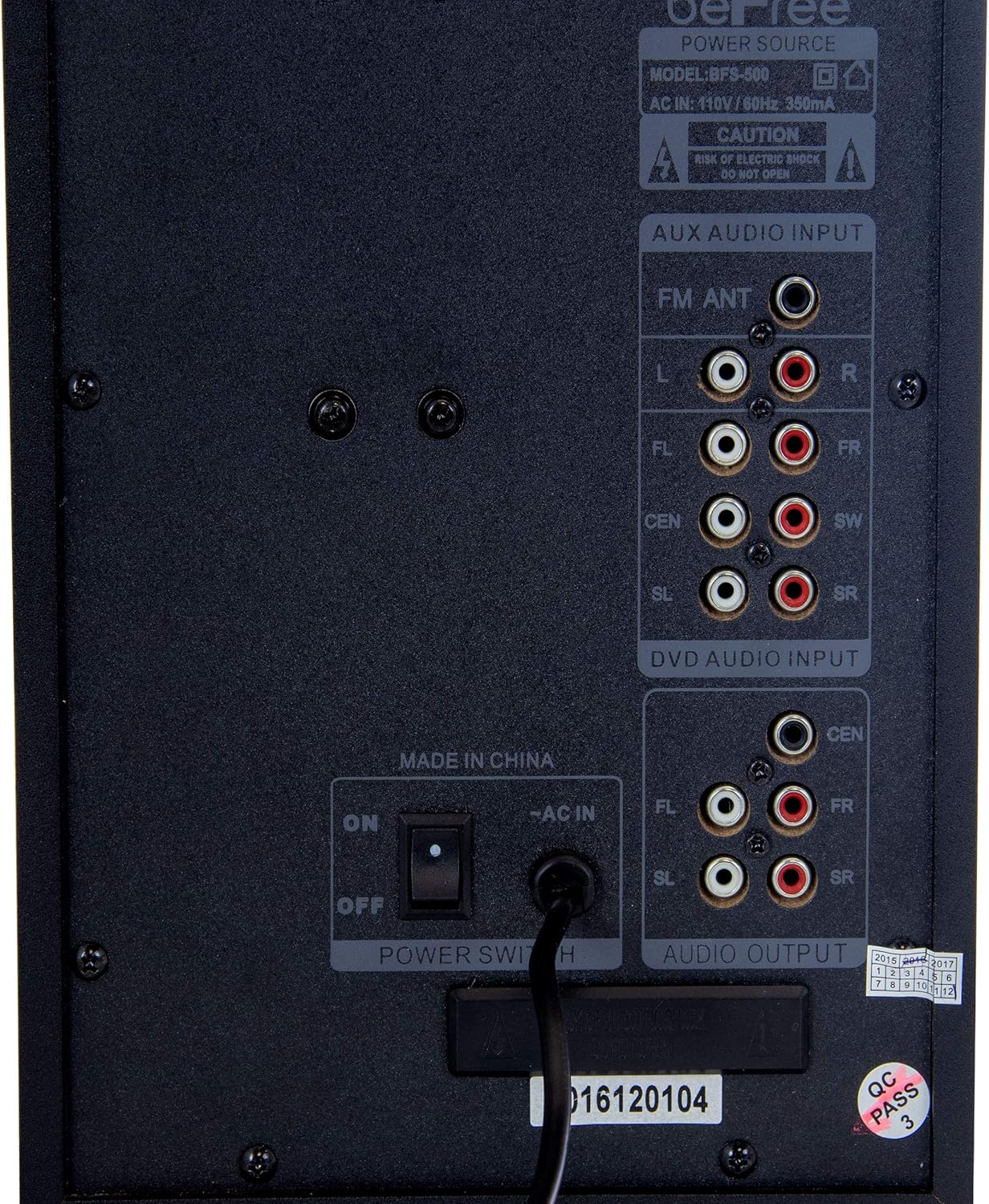 beFree Sound BFS-500 5.1 Channel Surround Sound Bluetooth Speaker System- Blue