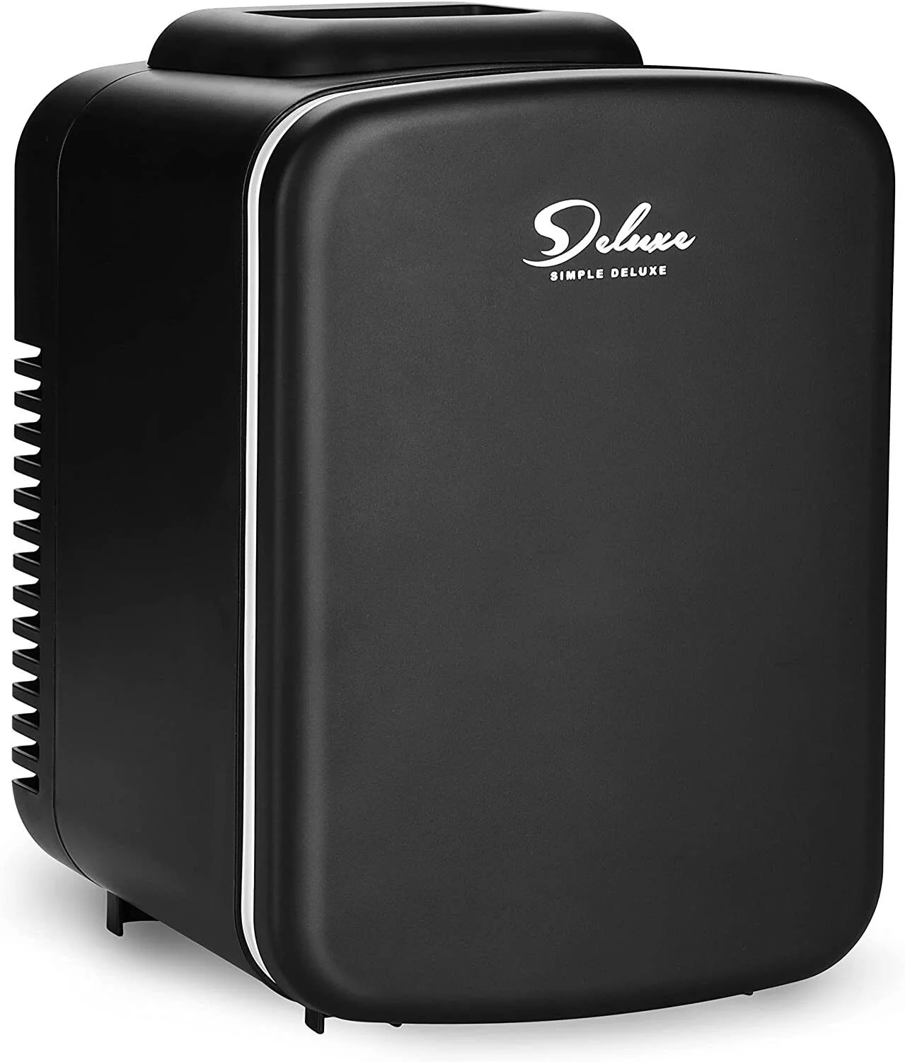 Simple Deluxe Mini Fridge ,Energy Saving, Low Noise with Reversible Single Door, Mini Fridge, Black