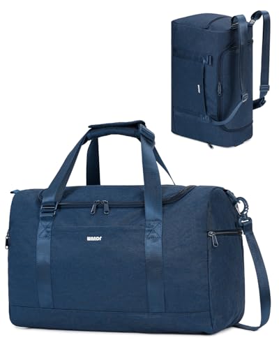 WANDF For Spirit Airlines Personal Item Bag 18x14x8 Travel Duffel Bag Weekender Overnight Bag Carry-on Luggage for Women (Light Blue)