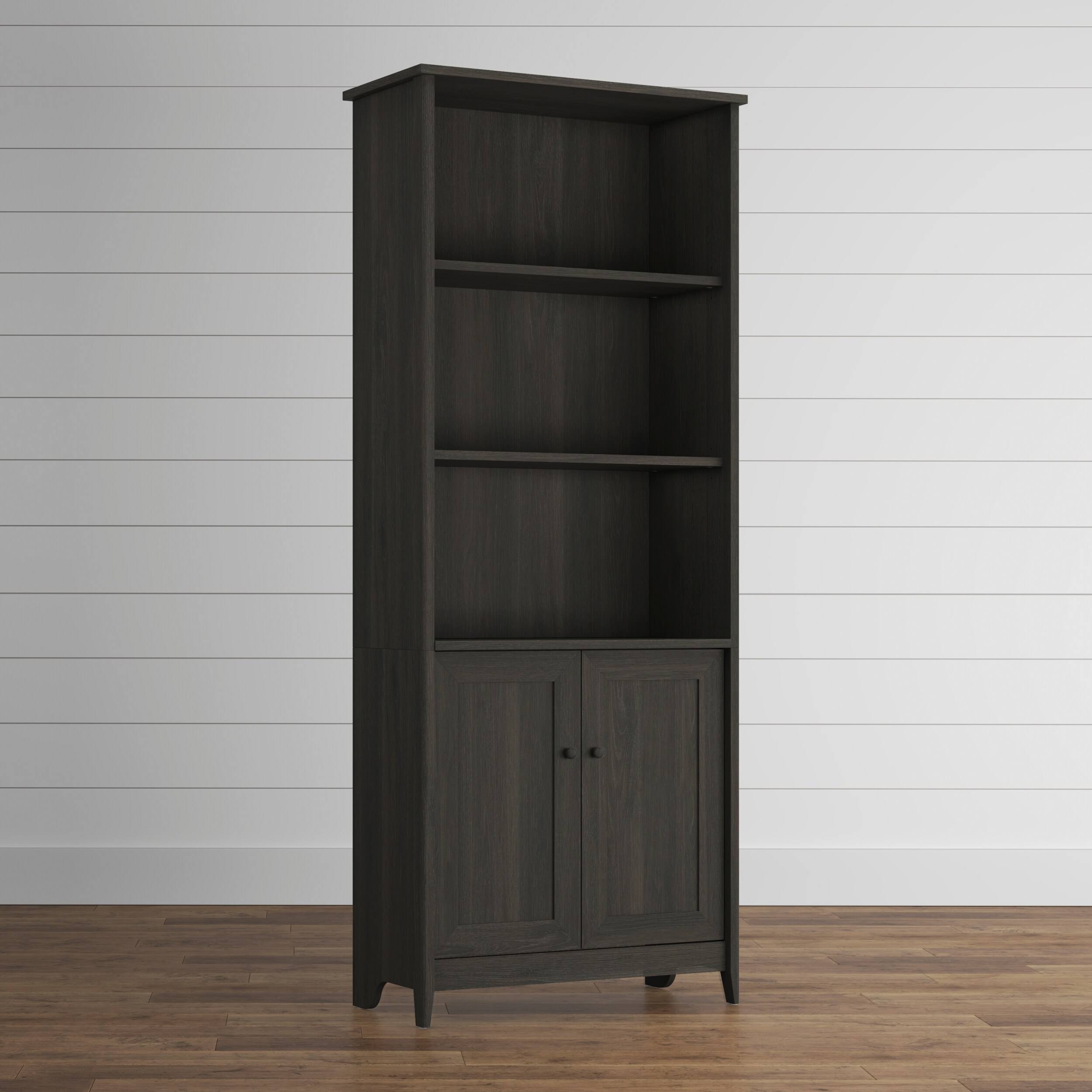 Quarters u0026 Craft High Tide Collection Home Office Library Bookcase, in Weathered White (QCLIBBWH)