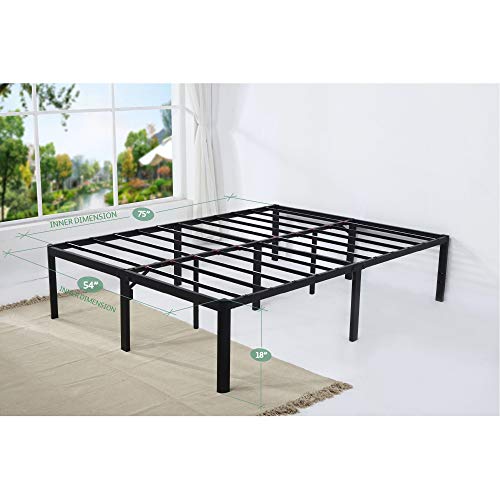 V&LX 18 Inch Tall V1406 UP-Support Deluxe Metal Slat Bed Frame (Full)