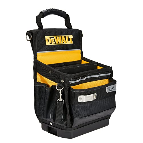 DEWALT Tool Bag, Easy Access Small Tool Pouch with Hard Bottom and Carrying Strap (DWST17624)