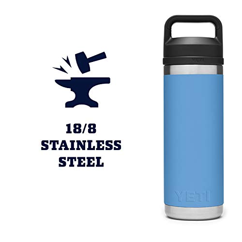 YETI Rambler 18 oz Bottle, Vacuum Insulated, Stainless Steel with Chug Cap, Sandstone Pink