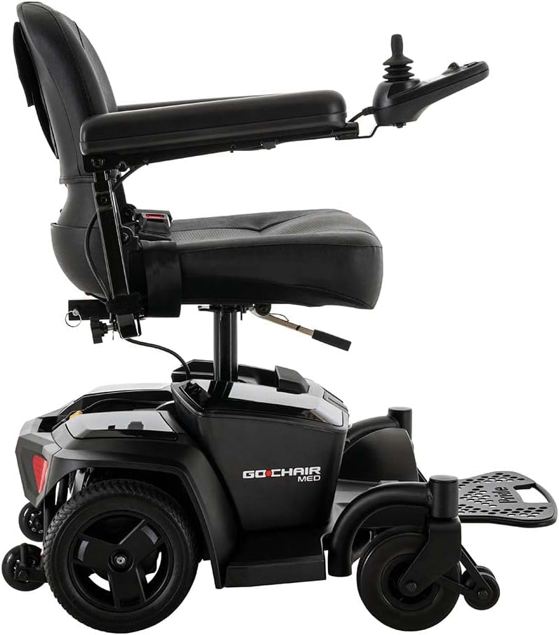 Pride Mobility Go Chair Med Group 2 Power Chair, Rear Wheel Drive, Motorized Electric Wheelchair for Adults, 300 lbs. WC, Up to 3.7 MPH, 8.6 Miles Range Per Charge
