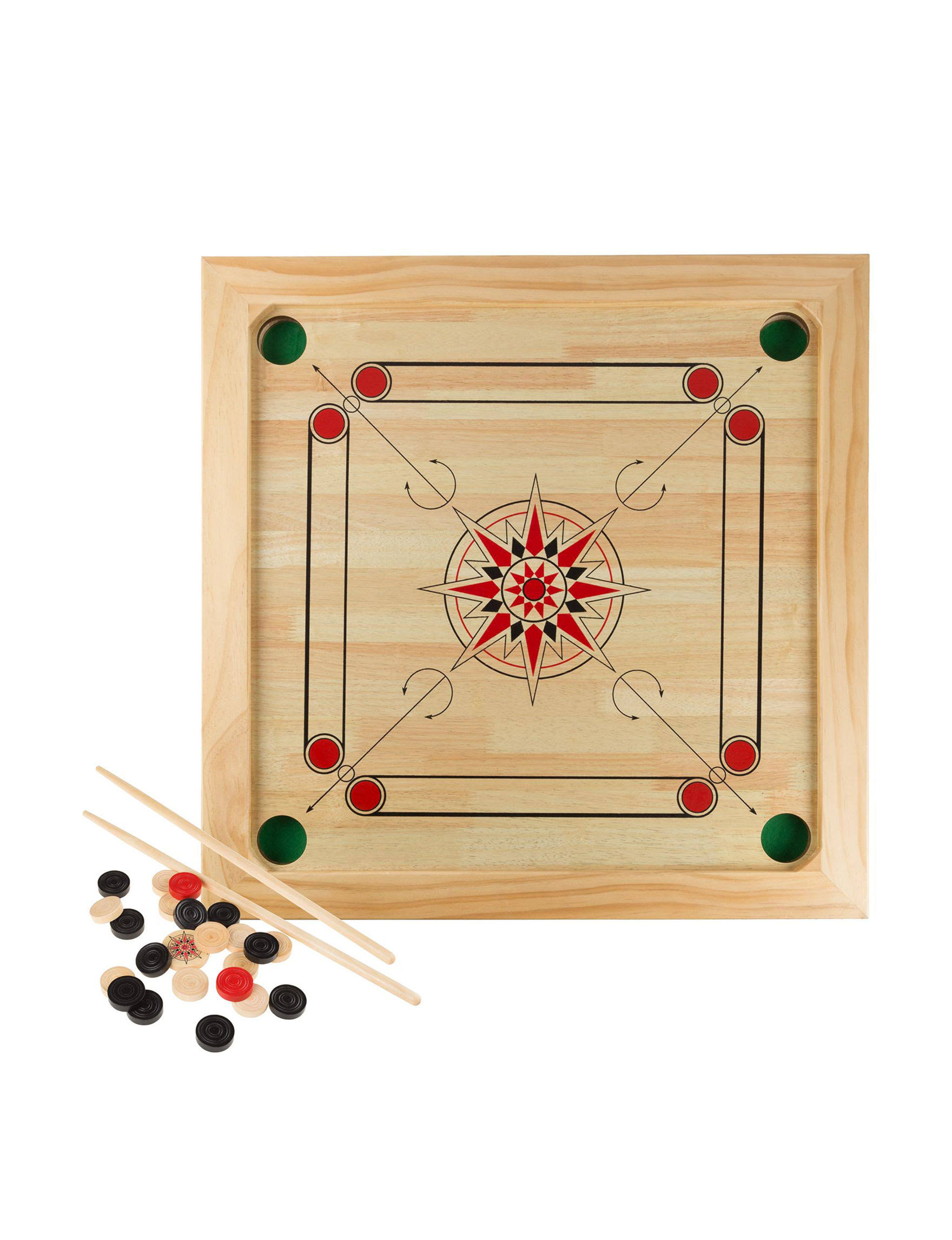 Hey! Play! Carrom Board Game Classic Strike and Pocket Table