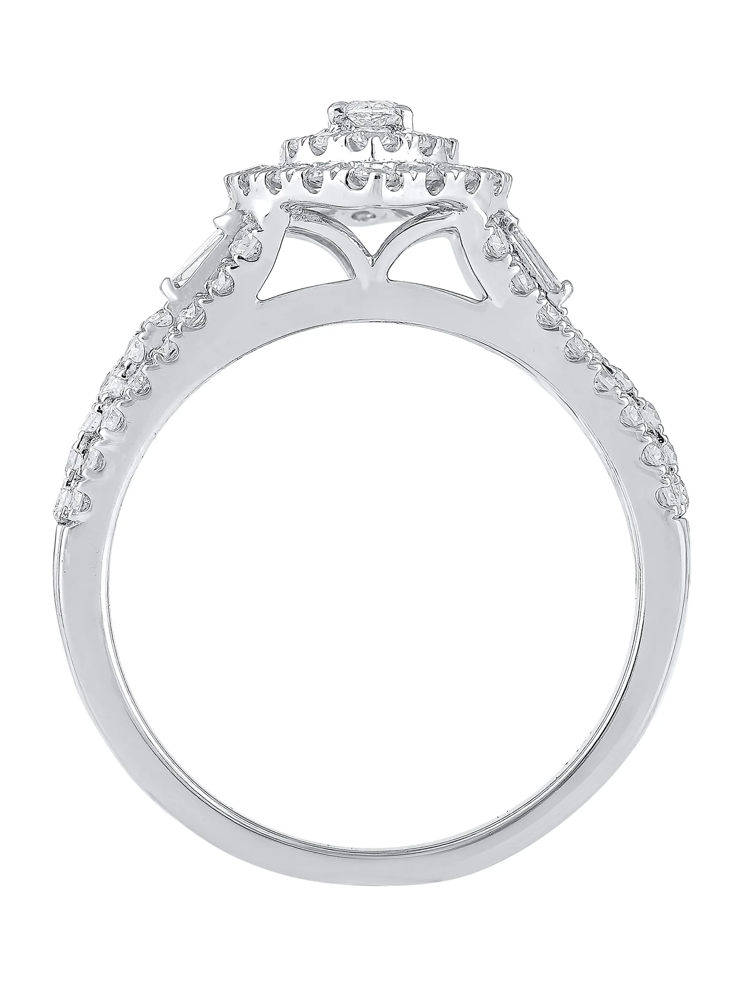 1 Carat T.W. (SI Clarity, H-I Color) Brilliance Fine Jewelry Lab Grown Diamond Engagement Ring in Sterling Silver, Size 5