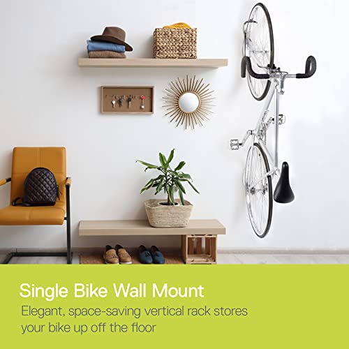 Bike Rack Garage Wall Mount Storage by Delta Cycle - Hook Design Provides Easy Bicycle Storage Access - Indoor Bike Wall Hanger & Organizer Holds Any Bike for Easy Access