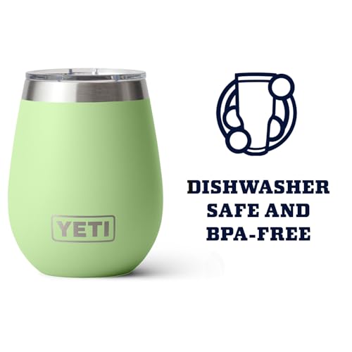 YETI Rambler 10 oz Wine Tumbler, Vacuum Insulated, Stainless Steel with MagSlider Lid, Navy