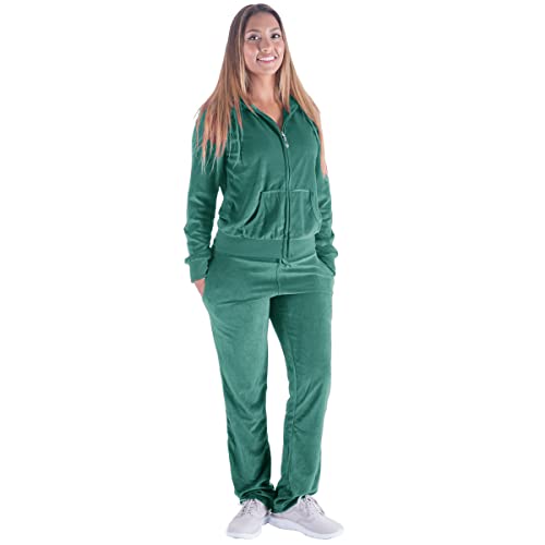 Facitisu Velour Tracksuits Womens Jogging Track Suit for Women Set 2 Piece Outfits SweatPants