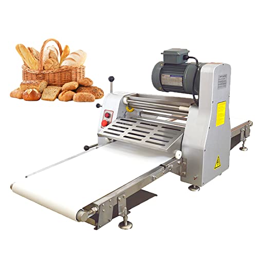 TECHTONGDA Commercial Dough Sheeter Stainless Steel Pizza Pasta Roller Machine Fondant Flattener Pastry Sheeter Bakery Baking Equipment