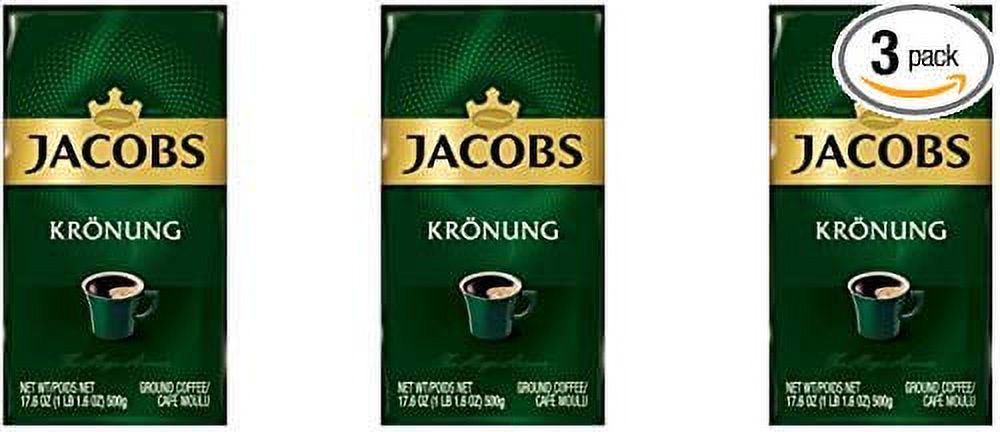 Jacobs Kronung Ground Coffee 500 Gram / 17.6 Ounce (Pack of 3)