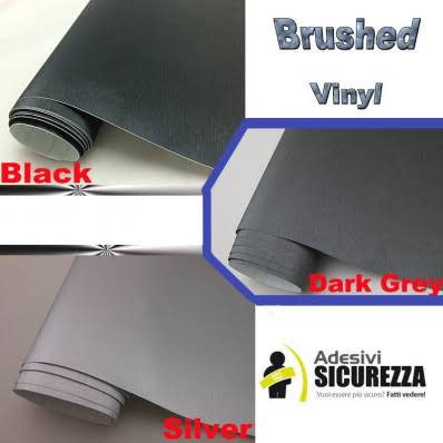 Stickerslab Brushed Gunmetal Aluminium Car Vinyl Wrap Film (Air Bubble Free) in 3 Colours 152cm x 100cm Silver Brushed Aluminium