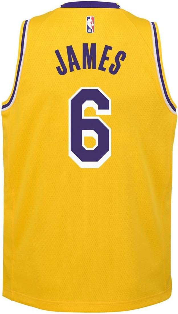 Nike Lebron James Los Angeles Lakers Gold Kid's Icon Edition Swingman Jersey X-Large