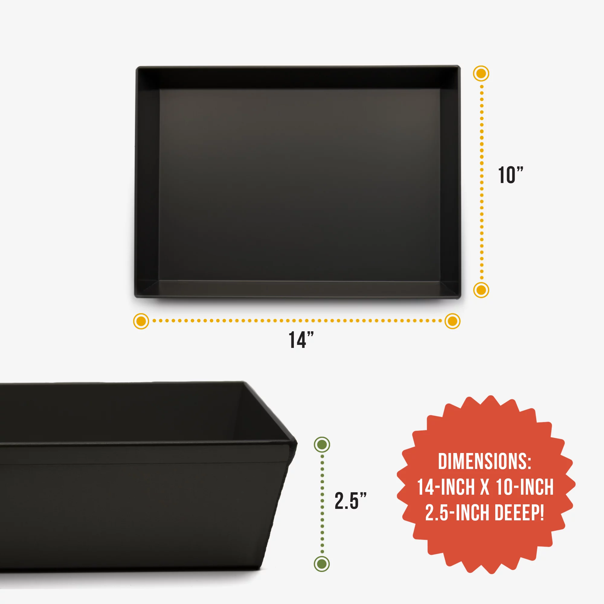 Chef Pomodoro Detroit Style Pizza Pan, 14 x 10