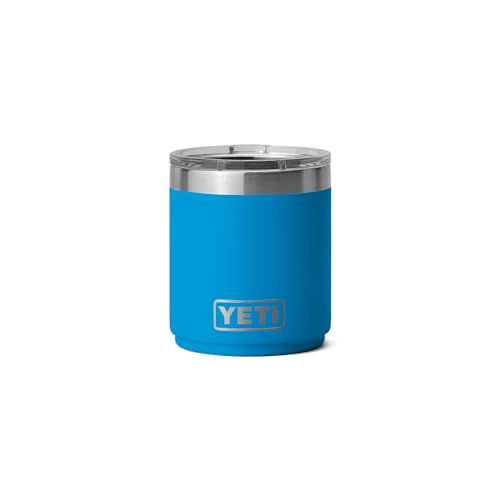 YETI Rambler Lowball, Vacuum Insulated Stainless Steel Stackable Lowball with MagSlider Lid, Stainless Steel, 10 oz (296 ml)