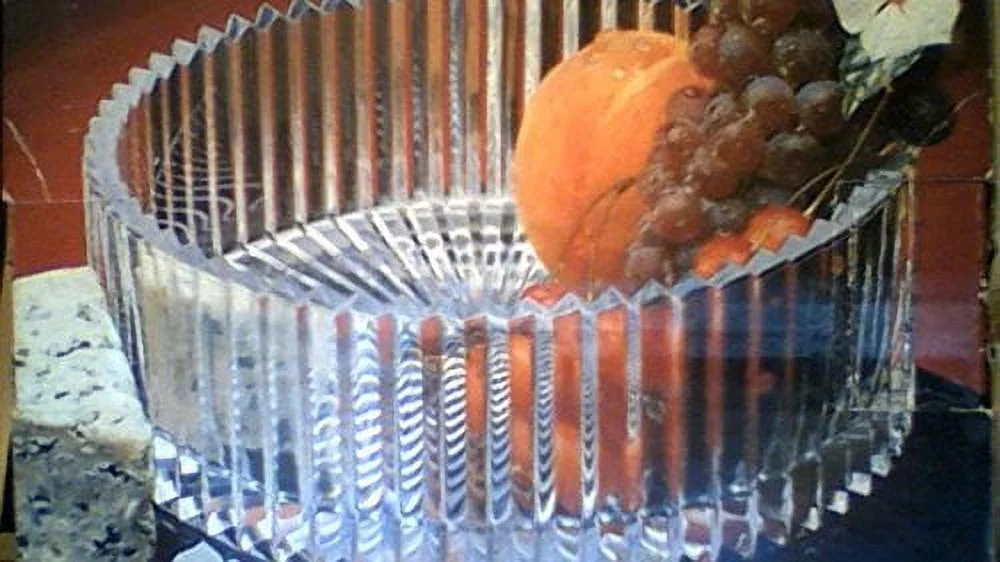 Mikasa Cut Glass Bowl Diamond Fire Hostess 8.5 Inches WY247259