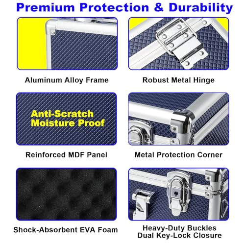 Multi color Card Storage Hard Case, Sports Card Collection Boxes,Trading Cards Cabinet, Card Holder, Toploader Box (Black, Small)