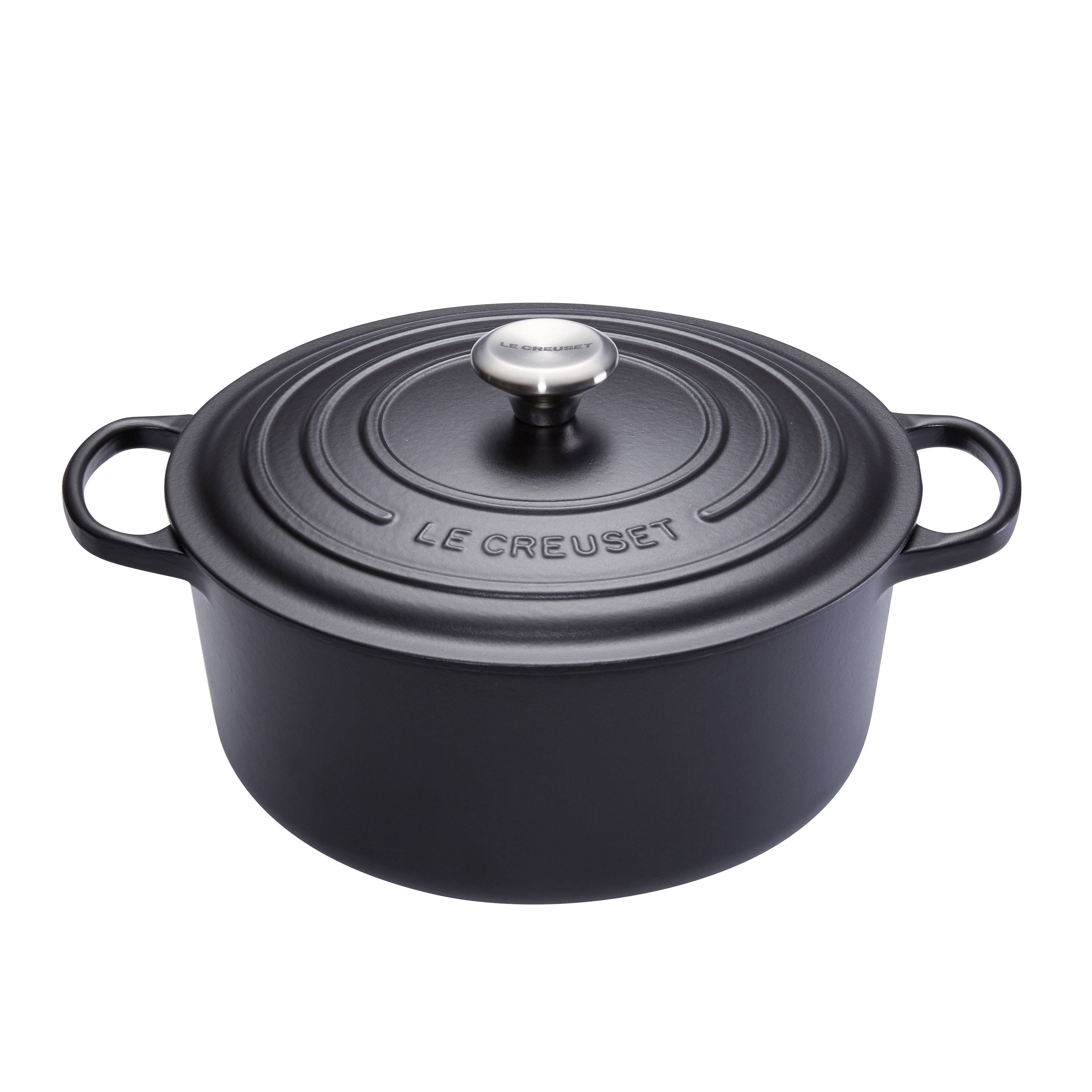Le Creuset Round Casserole Cast Iron 22 cm Satin Black