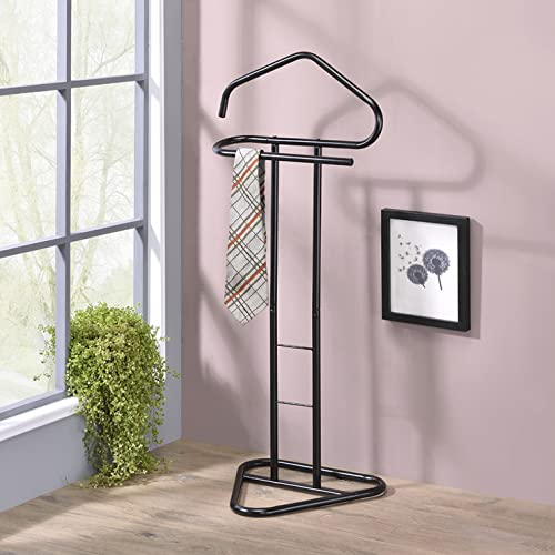 Kings Brand Furniture - Kalblins Metal Clothing Wardrobe Suit Valet Rack Stand, Black