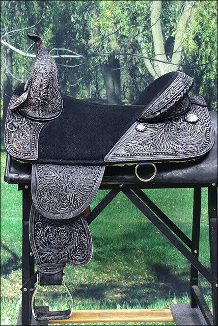 Hilason 16 in Western Horse Saddle Treeless Trail Barrel Leather