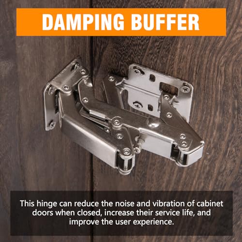 2 Pack 170° Door Hinge, Full Overlay Concealed for Corner Kitchen Cabinet Replacement Hardware Cupboard Folded Folden Door
