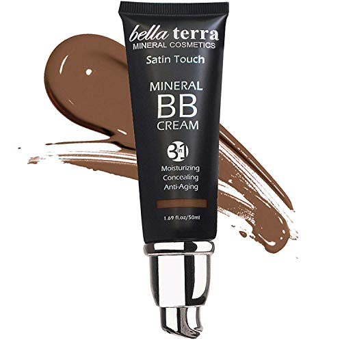 Bellaterra Cosmetics BB Cream, Tinted Moisturizer, Mineral Foundation, All Shades 1.69oz - Dark Tan 107
