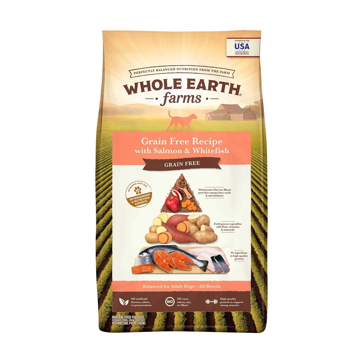Whole Earth Farms Grain Free Dry Dog Food Salmon & Whitefish Recipe - Pet Supplies online store