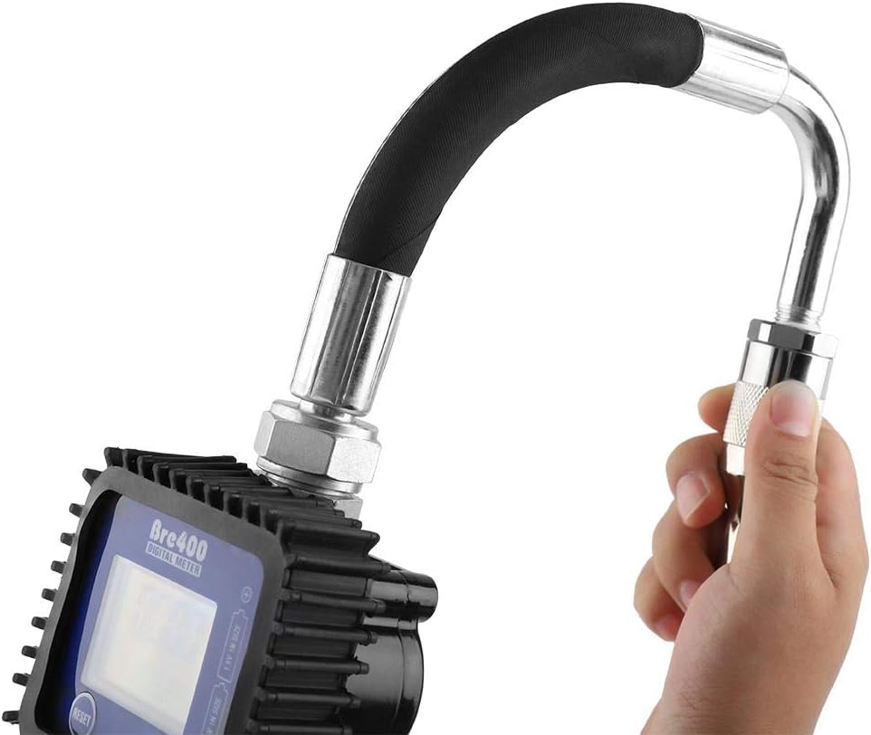 Digital Oil Control Valve Meter Nozzle, 1/2 inch NPT Inlet Pressure 1500 Psi 100 Bar Digital Fuel Oil Lubricant Nozzle Fueling Nozzle with Flow Meter