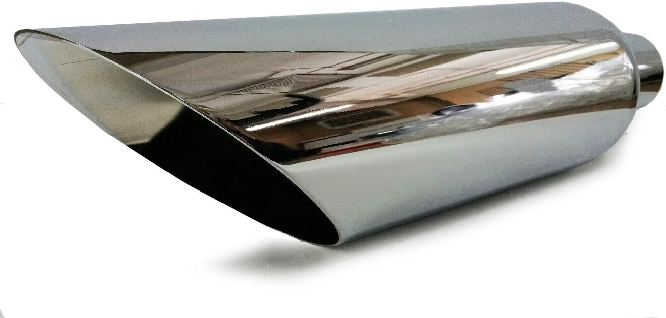 Angle Cut Stainless Steel Exhaust Tip 2.5