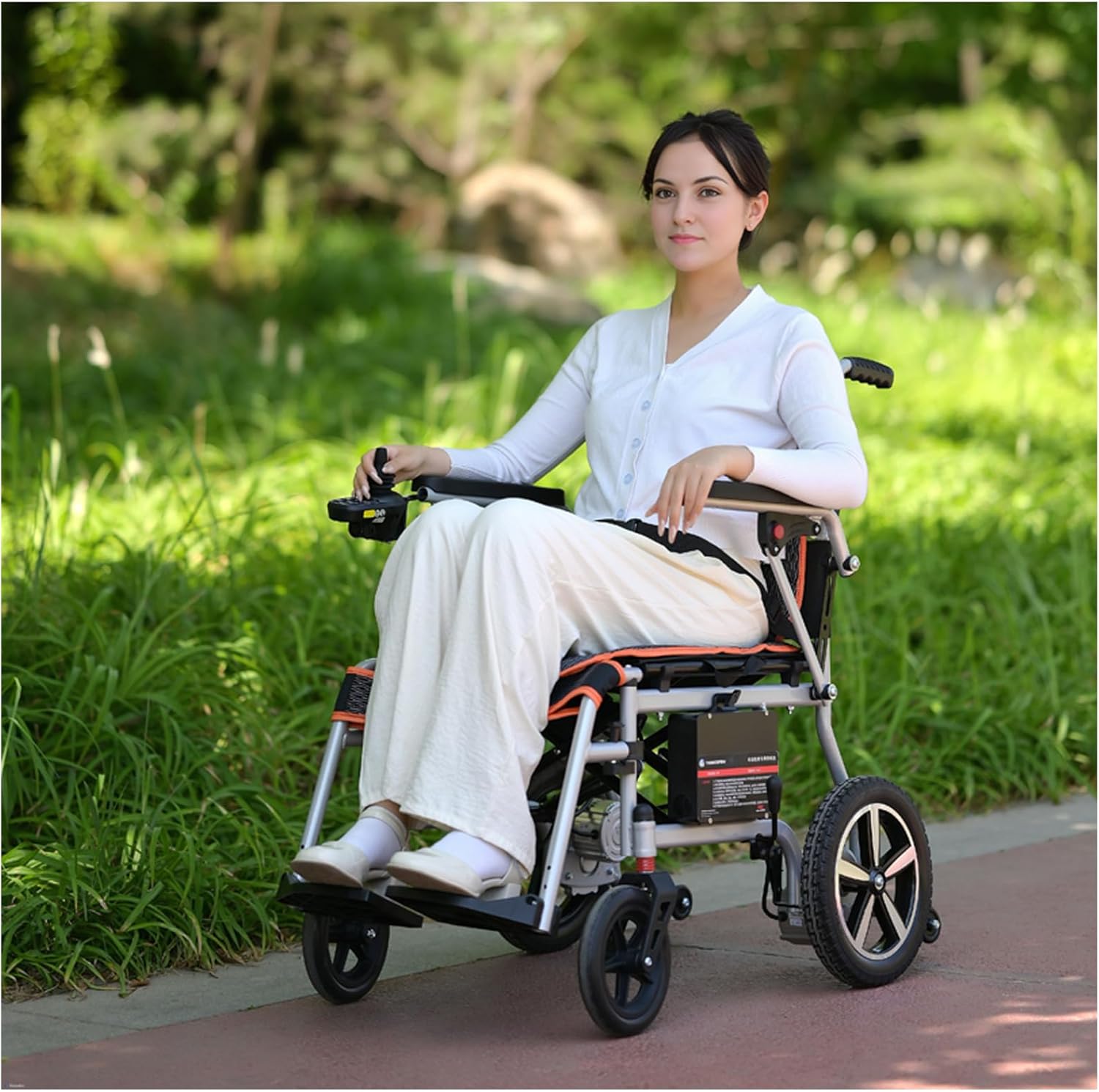 Upgraded Lightweight Portable Electric Wheelchairs, Motorized Wheelchair for Seniors, Power Wheelchair (only 33lbs), 360W Powerful Motor, 10 Miles Cruise Range, Airline Approved