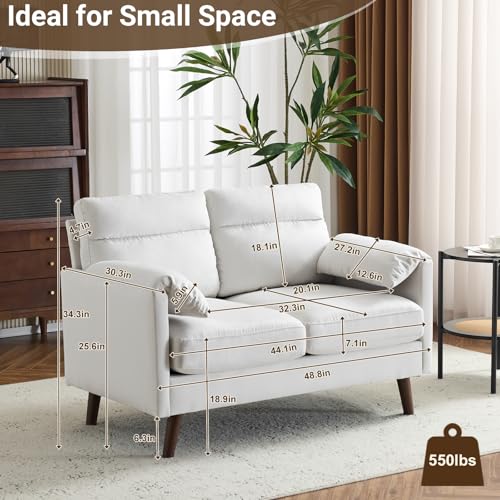 Karl home Mini Loveseat Sofa Couch, 48.8