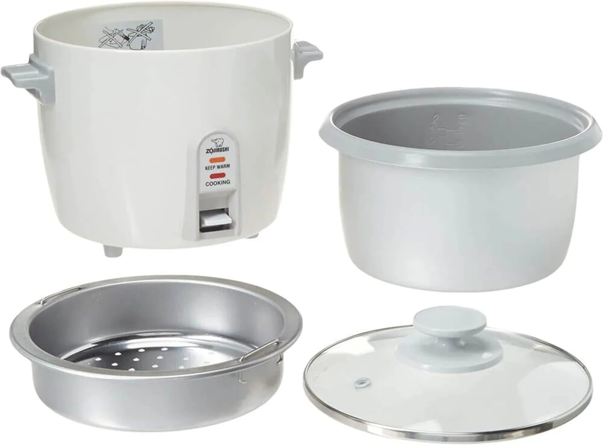 Zojirushi Rice Cooker NHS-10 6-Cup (Uncooked) White (NHS-10WB)