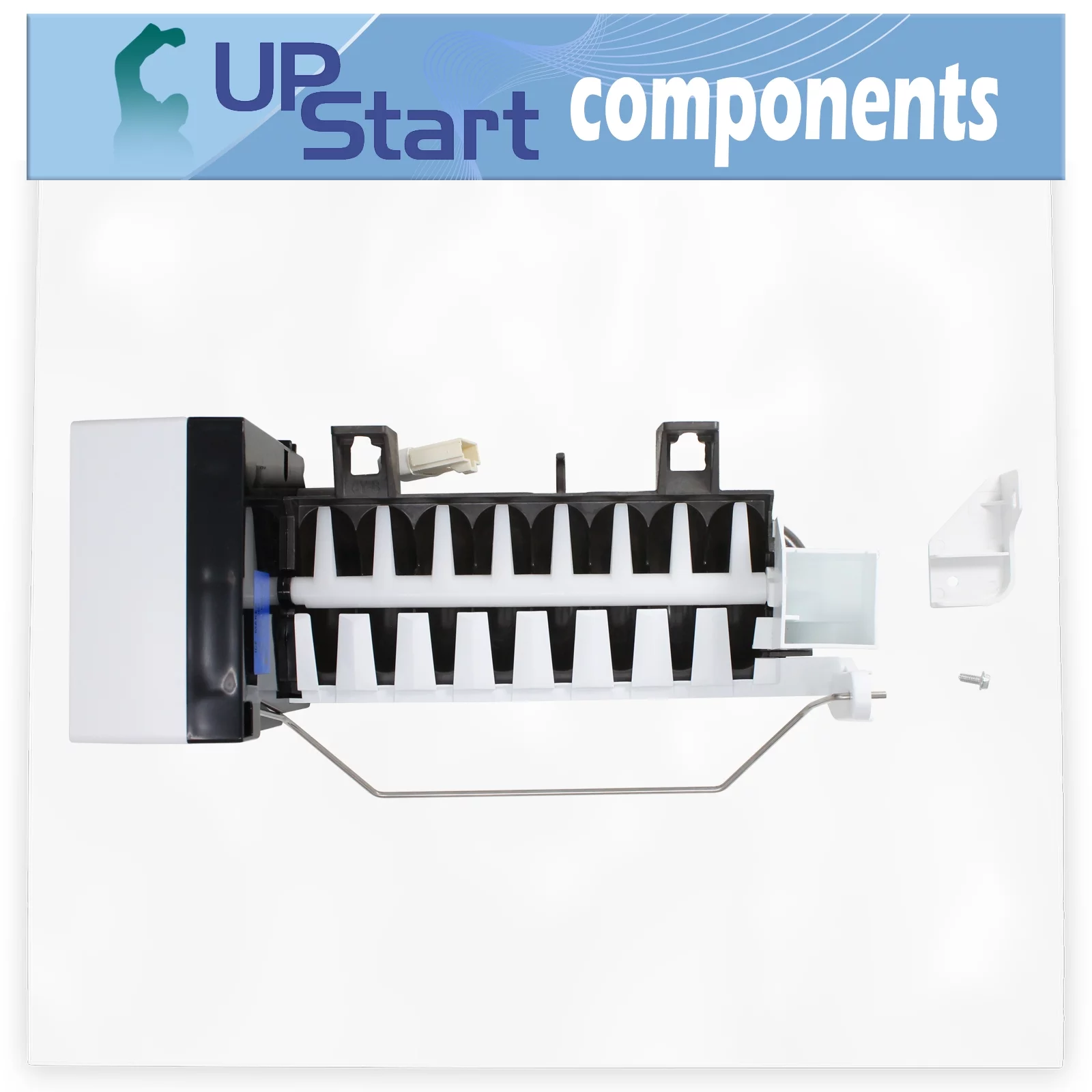 2198597 Refrigerator Ice Maker Assembly Replacement for KitchenAid KSRS27ILWH13 - Compatible with W10190960 AP3182733 Icemaker