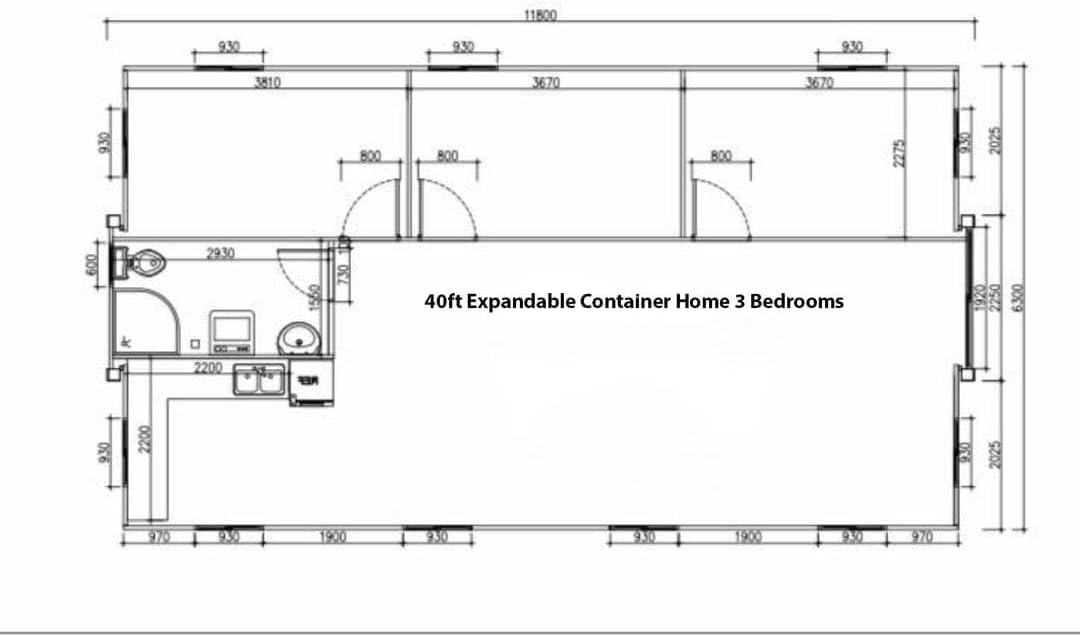 40FT Tiny House to Live in,SAA Portable Prefab House with 3 Bedroom 1 Full Equipped Bathroom and Kitchen,Foldable Mobile Home with Steel Frame,Prefabricated Expandable Container House for Adult Living