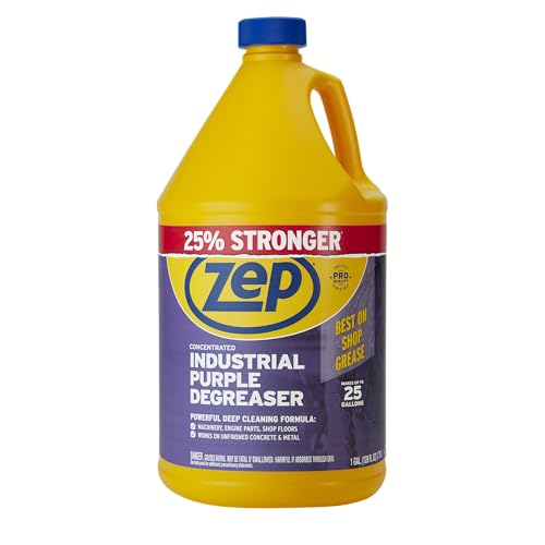 Zep Industrial Purple Cleaner and Degreaser Concentrate - 1 Gallon (1 Unit) R45810 - Powerful Deep Oil and Grease Cleaning Formula for Machinery, Engine Parts, Shop Floors, Garages