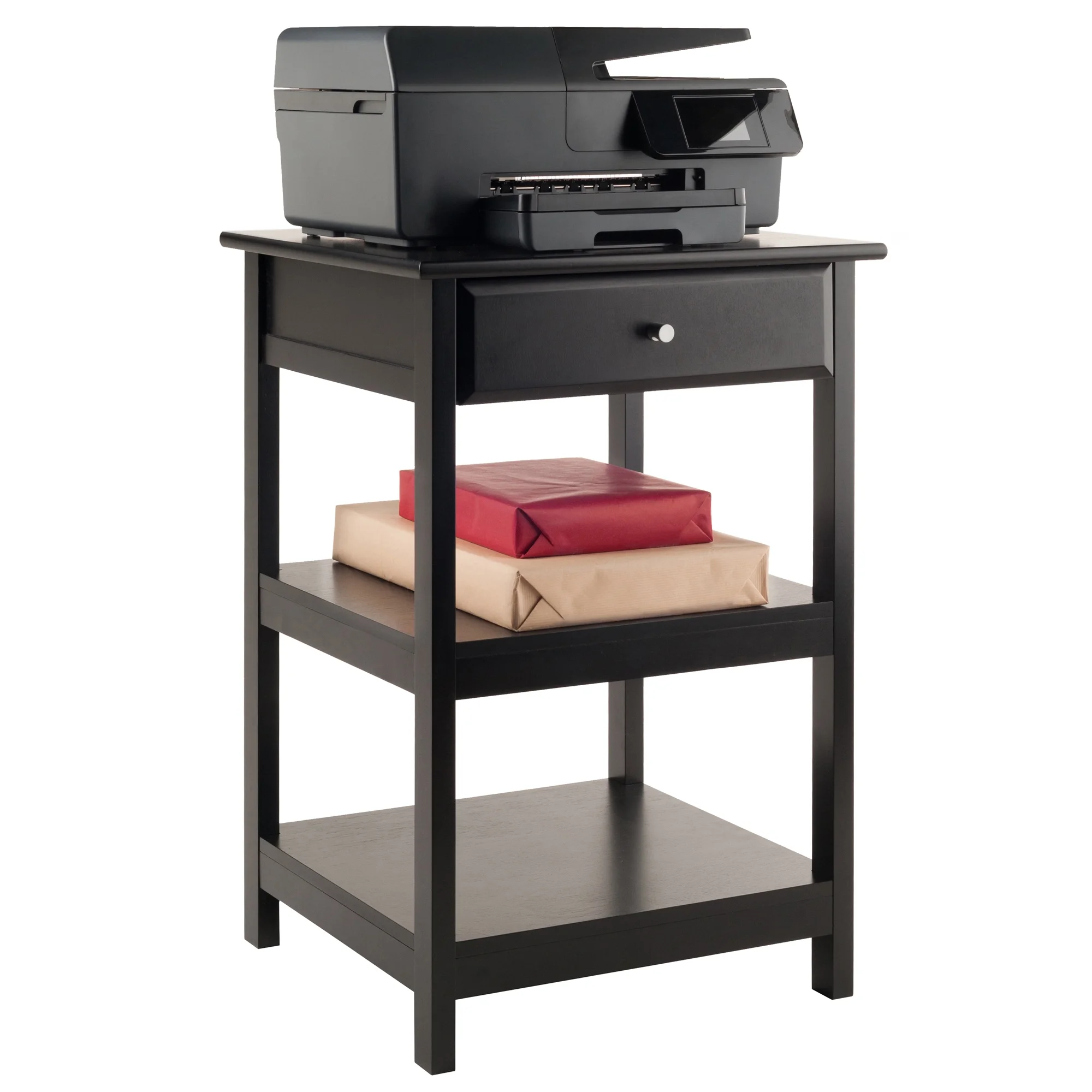 Winsome Wood Delta Home Office Printer Stand, Black Finish