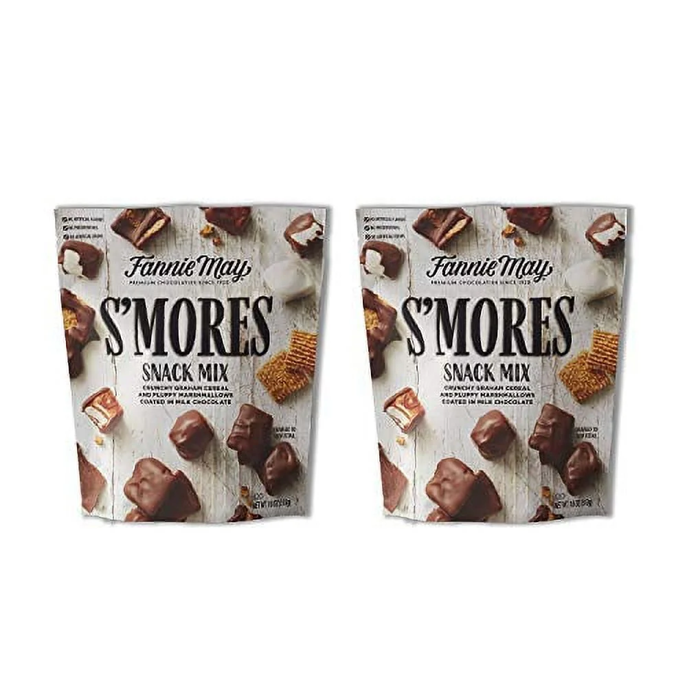 S'mores Snack Mix, Milk Chocolate Covered Mini Marshmallows and Graham Cereal, 18oz Bag, 2 Pack