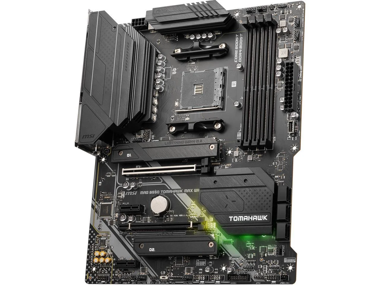MSI MAG B550 Tomahawk MAX WiFi Gaming Motherboard (AMD AM4, DDR4, PCIe 4.0, SATA 6Gb/s, M.2, USB 3.2 Gen 2, HDMI/DP, ATX, Wi-Fi 6E, AMD Ryzen 5000 Series Processors) (Factory Refurbished)