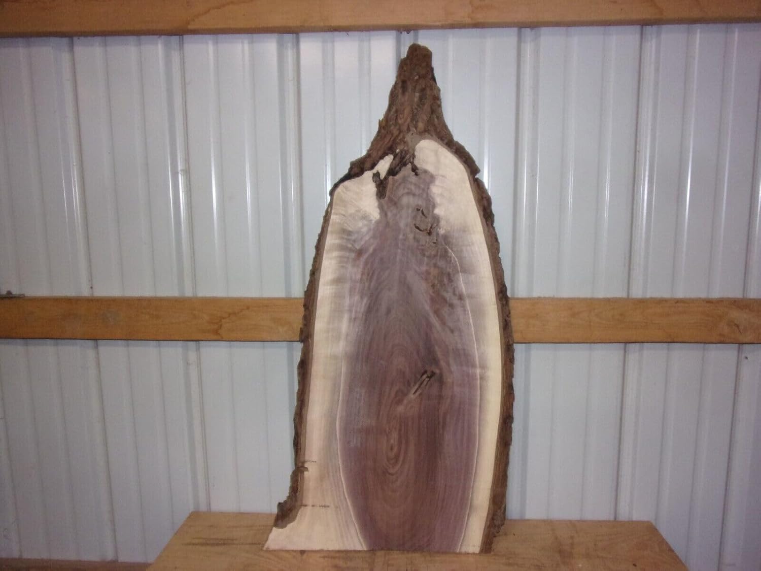 1 Pc Rustic Walnut Slab Kiln Dried Lumber Wood Live Edge Bark Unfinished Woodworking Material Untreated for Christmas Holiday Cutout