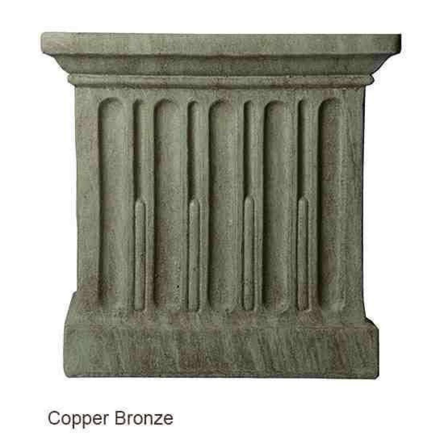 Campania International Yin Yang Brown Stone Pedestal Birdbath