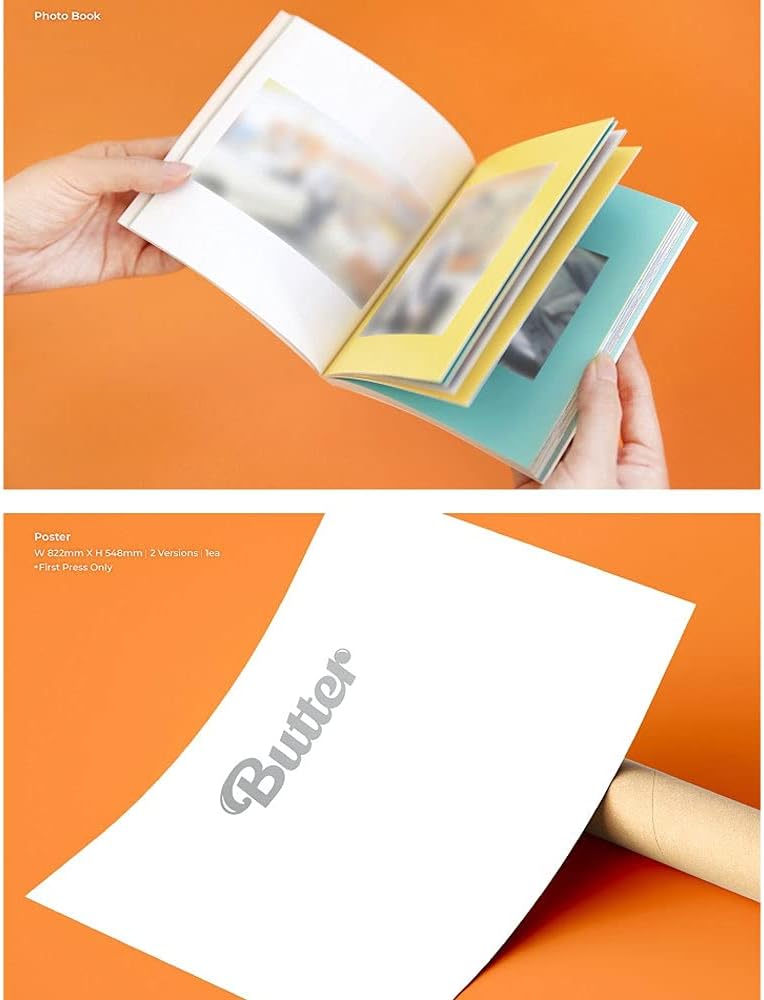 Big Hit Entertainment BTS - Butter Album+Extra Photocards Set (Cream+Peaches ver. Set) KTMMD1083