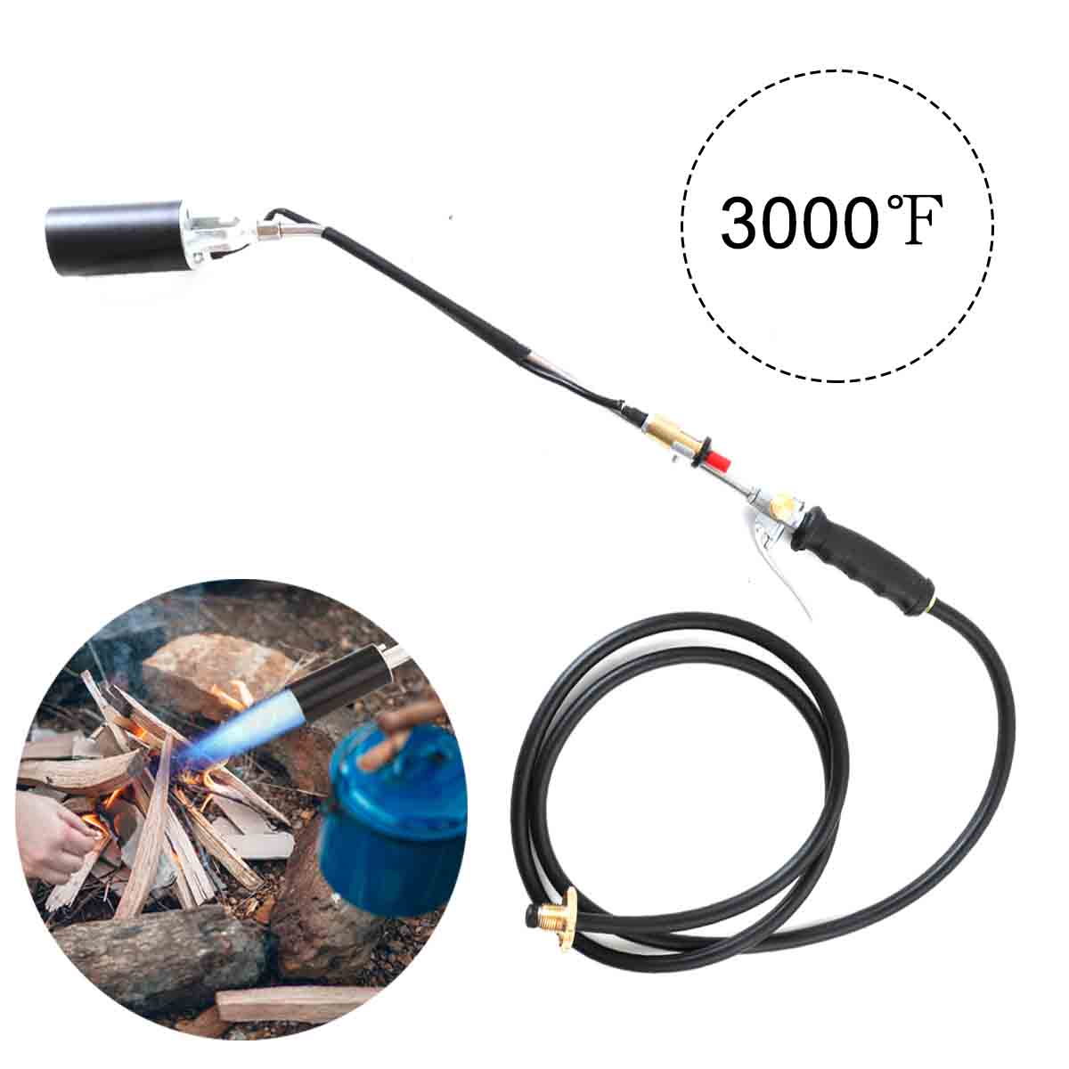 ECUTEE Propane Torch Weed Burner 500,000BTU Burner Torch with 2 Electronic Igniters & 79 inch Hose for Making Weeding, Snow Melting