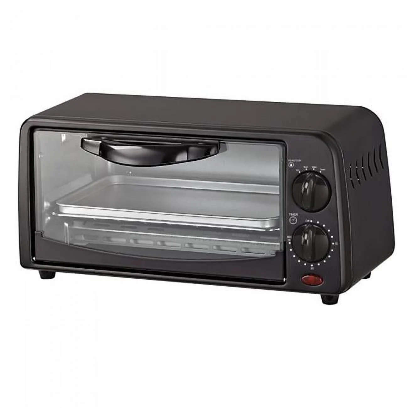 Courant TO-621K 2 Slice Compact Toaster Oven with Bake Tray and Toast Rack, Black.