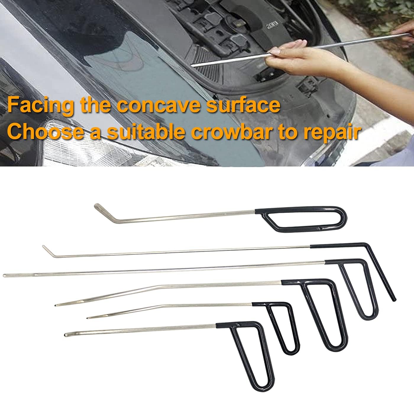 MENQANG Paintless Dent Repair Kit, Hail Repair Kit Paintless Dent Removal Puller Sets Car Door Dings Repair Hand Tools (18 Pieces) Pack of 2