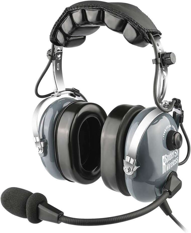 Aviation Headset for Pilots, Aviation Headset with Comfort Ear Seals, 24db Noise Cancelling, MP3 Support and Carrying Case